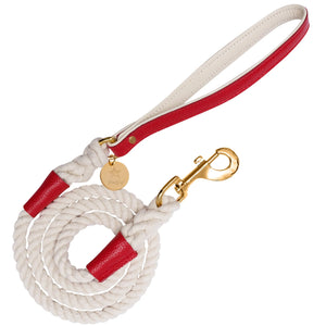 Poise Pup Rope and Leather Dog Leash