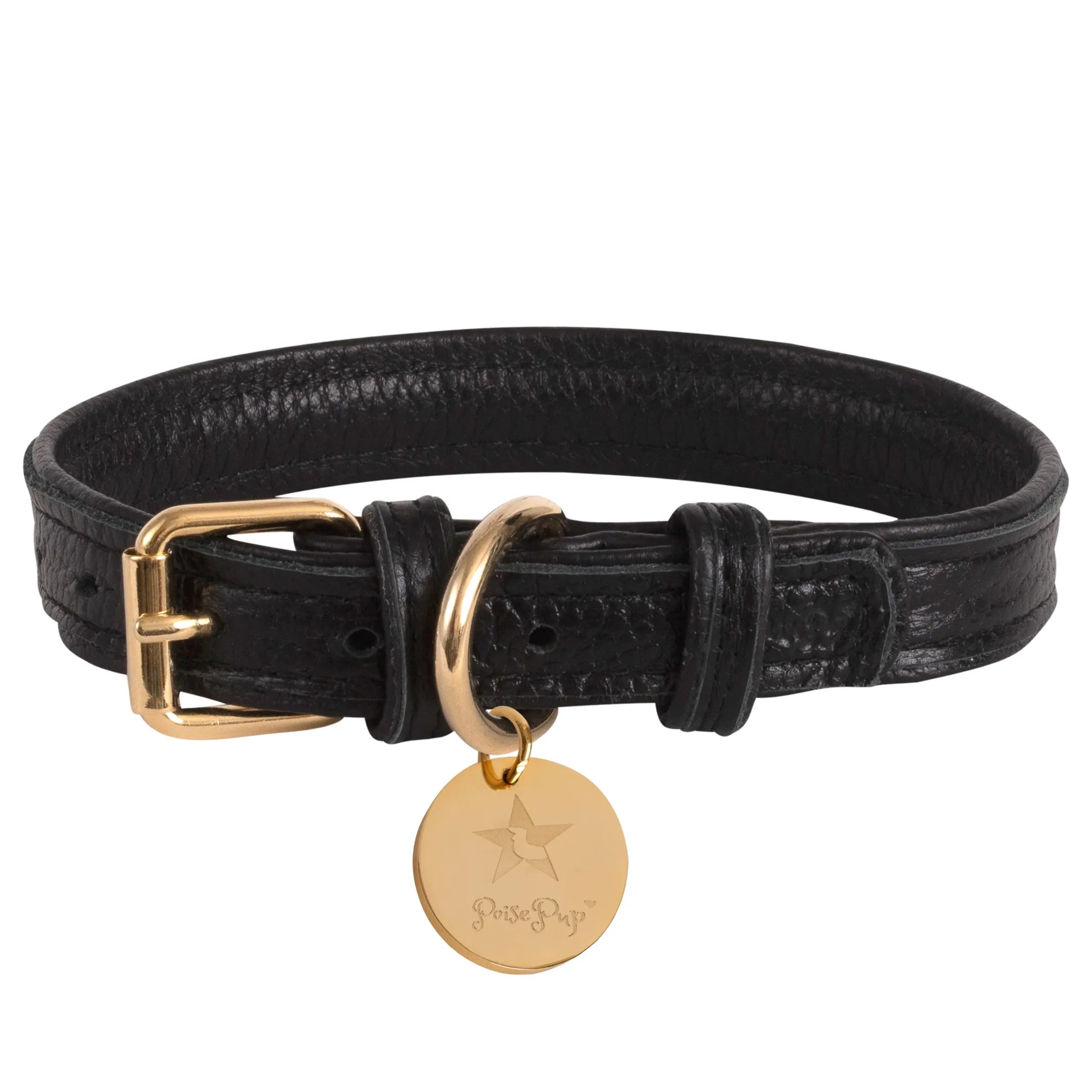 Poise Pup Leather Dog Collar