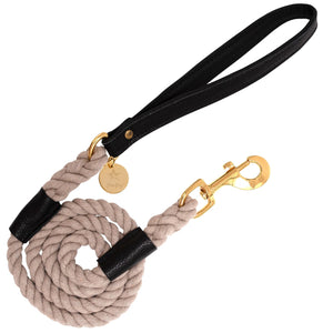 Poise Pup Rope and Leather Dog Leash