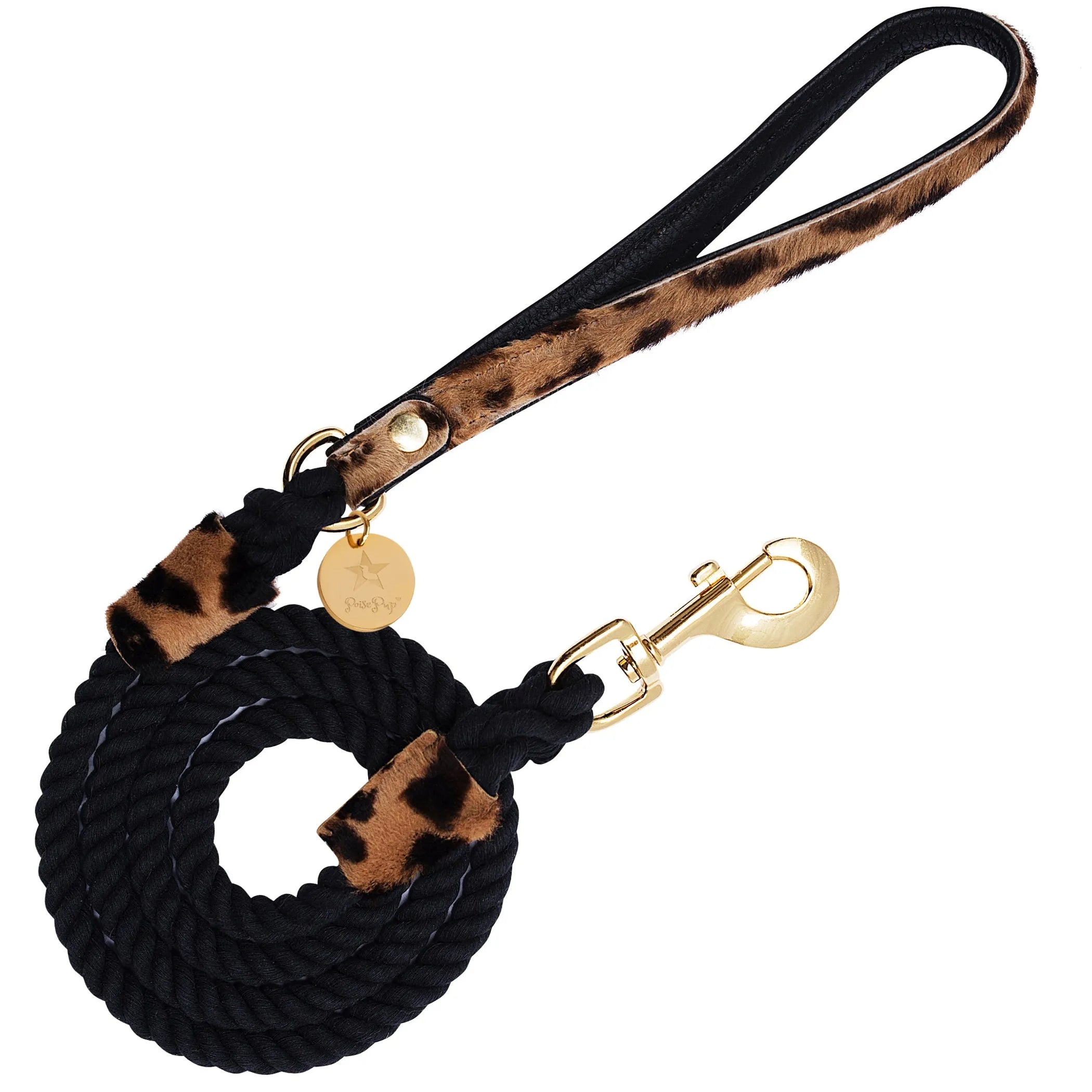 Poise Pup Rope and Leather Dog Leash