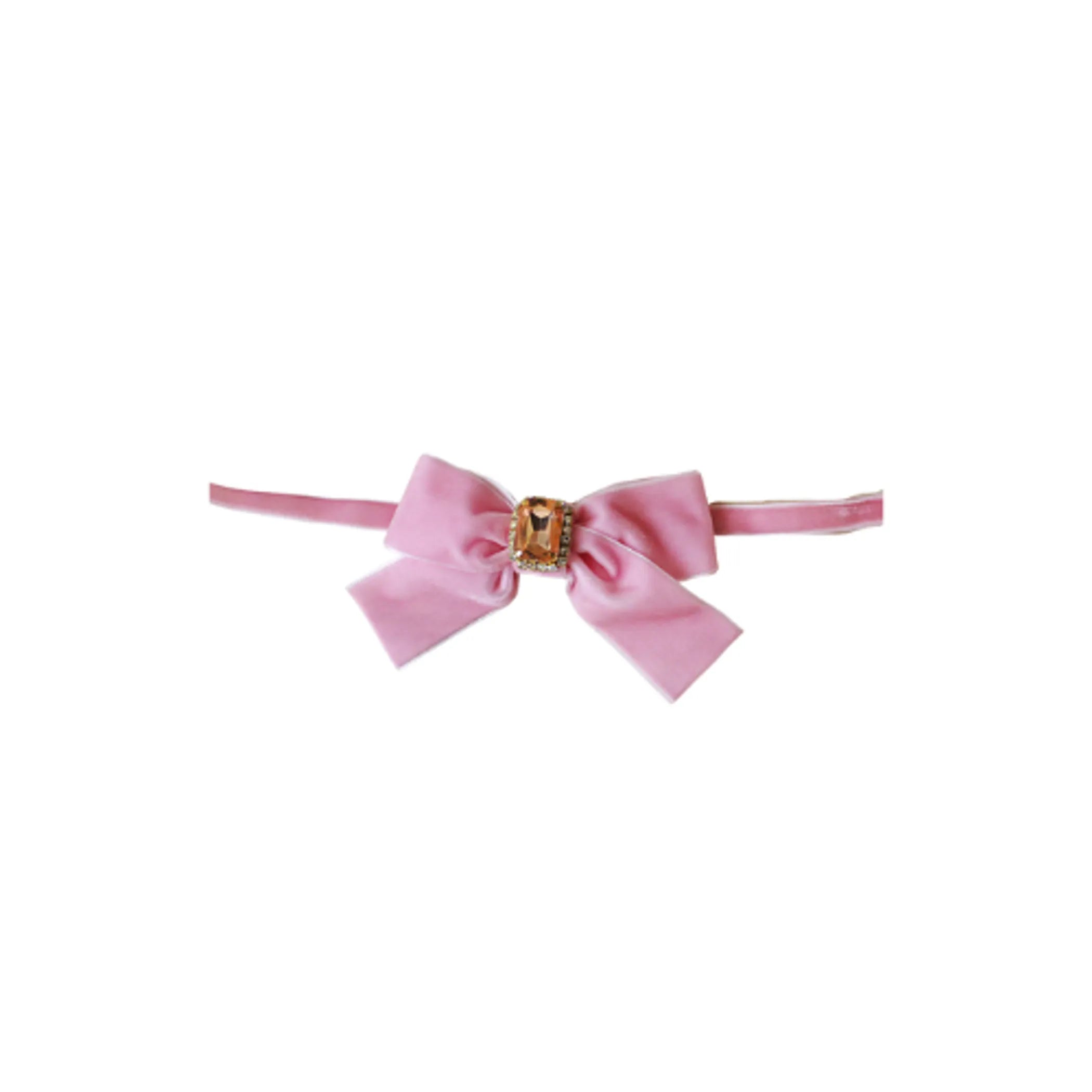 Luxurious Velvet Bow Dog Necklace