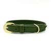 Olive Cactus Vegan Leather Dog Collar