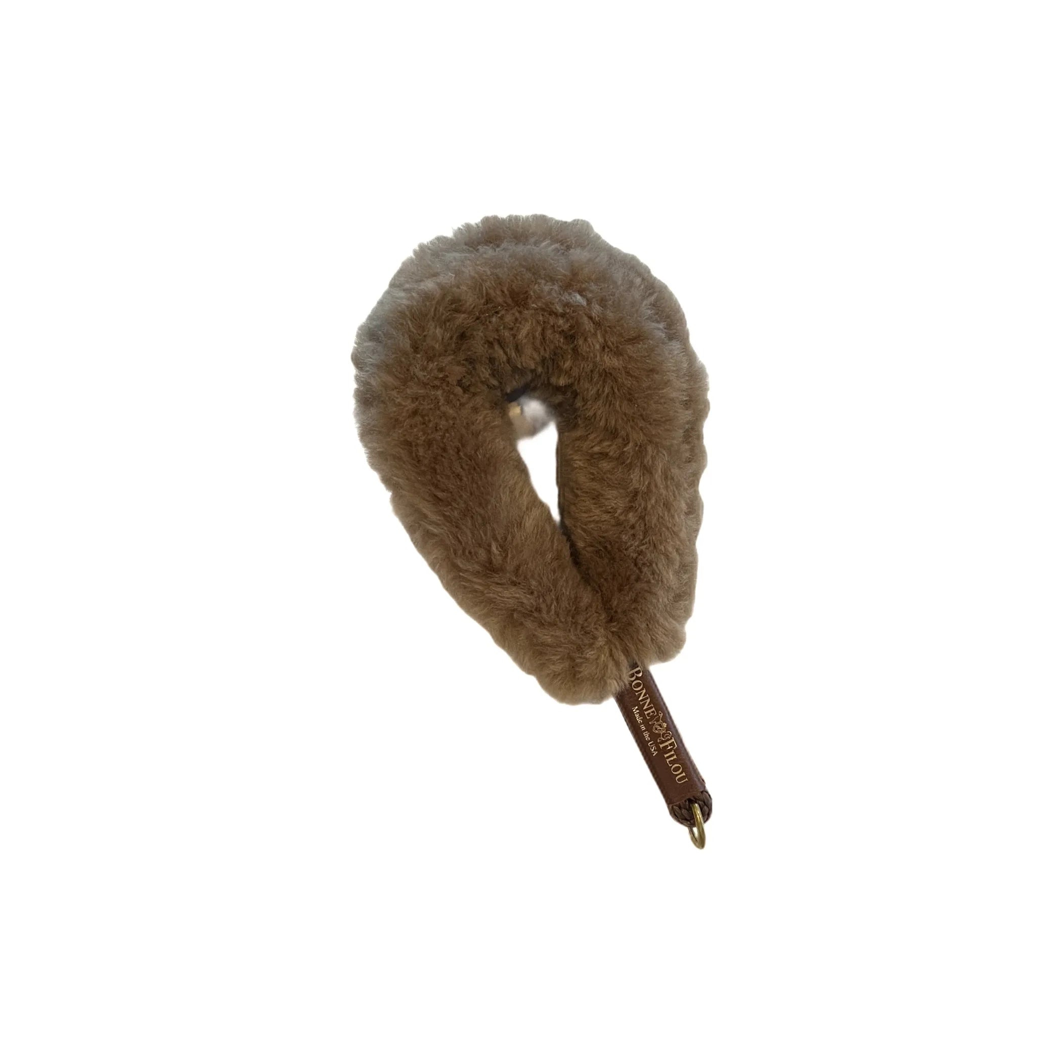 Shearling Fur Grip for Rope Leash