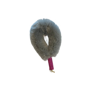 Shearling Fur Grip for Rope Leash