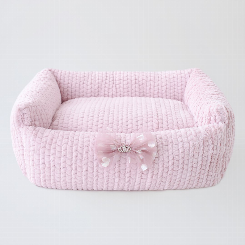 Dolce dog bed is made with luxurious, soft-cuddle fabric stuffed with 100% poly-fiber fill.