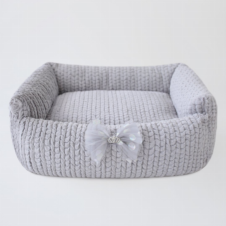 Dolce dog bed is made with luxurious, soft-cuddle fabric stuffed with 100% poly-fiber fill.