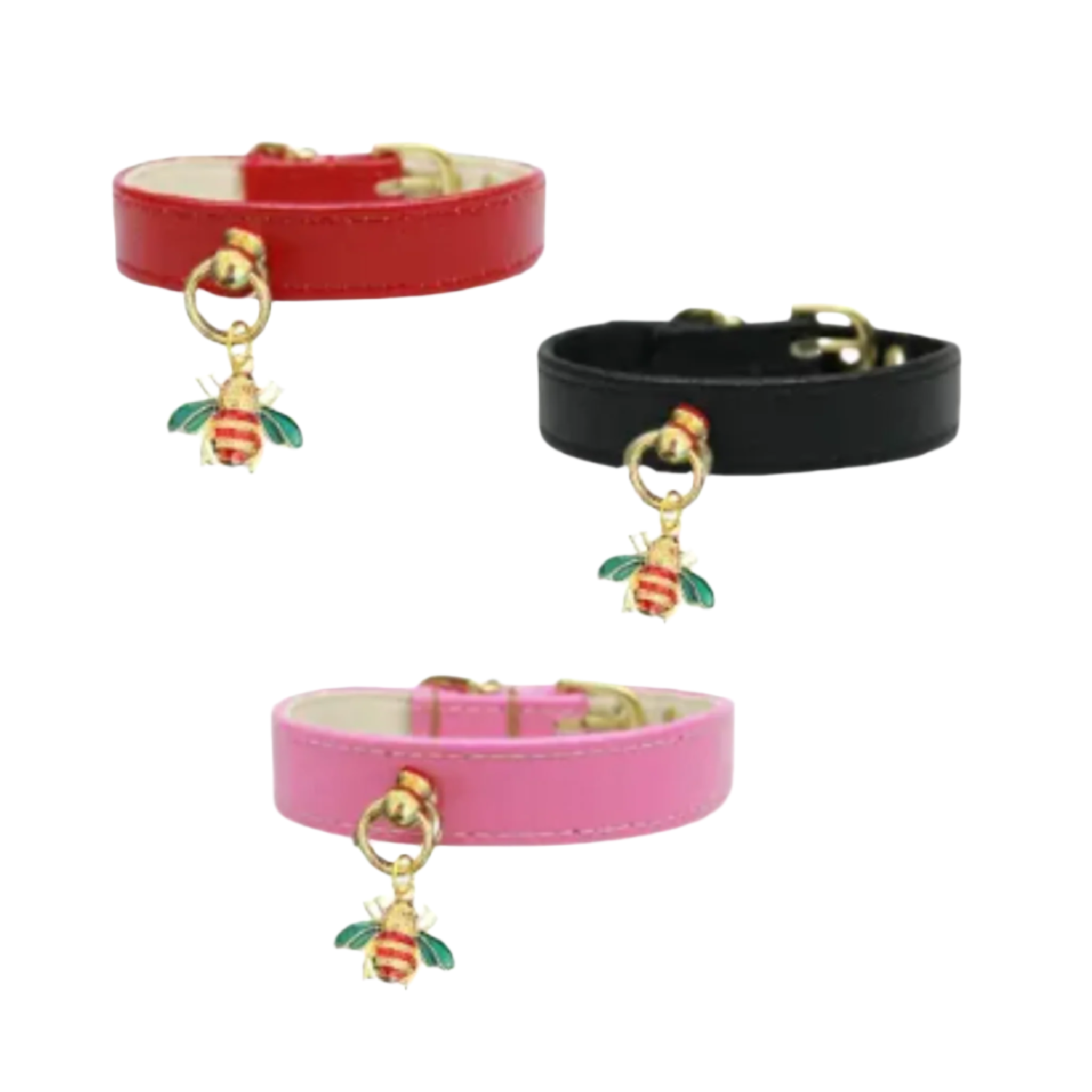 Bee charm dog collar